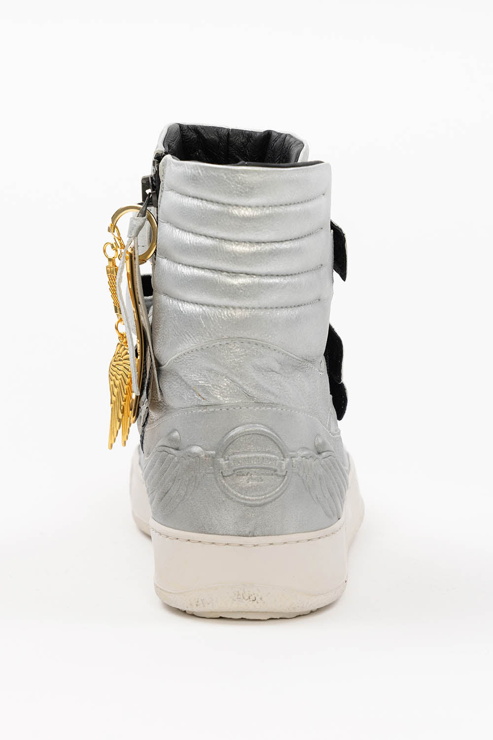 MENS HIGH TOP VELCRO  SHOES IN SPRITE SILVER - Image 5