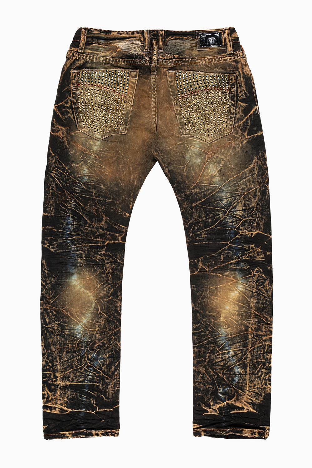 CLASSIC 5 POCKET SLIM LEG JEANS IN 4D DARK PERU WASH FULLY EMBELLISHED POCKETS WITH LARGE CRYSTALS - Image 5