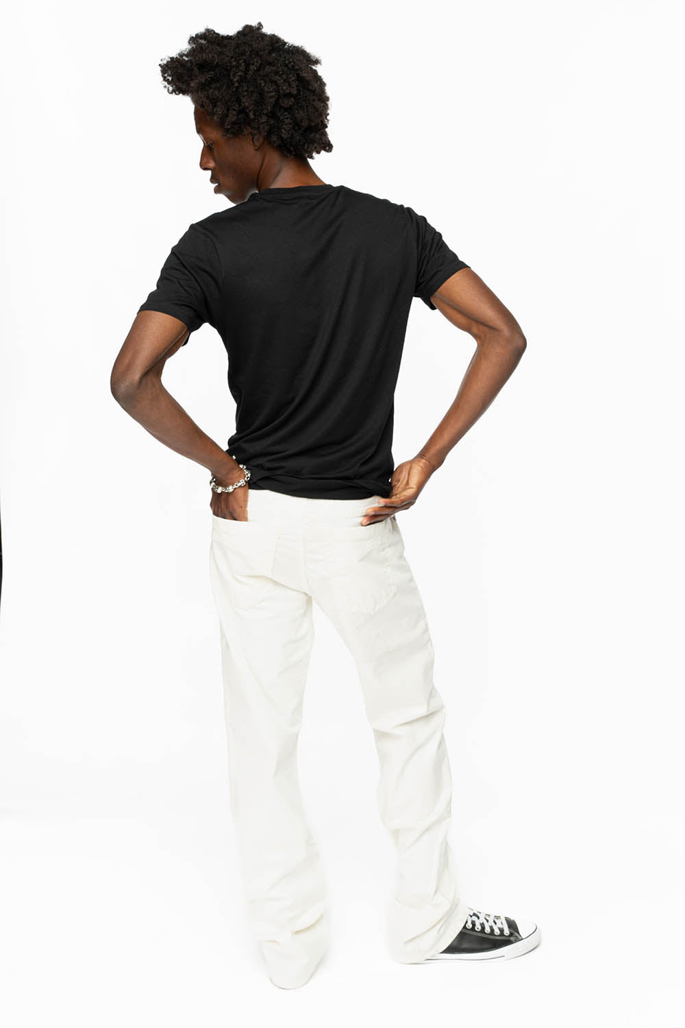 CLASSIC 5 POCKET  STRAIGHT  LEG JEANS  IN WHITE MADONNA WASH - Image 7