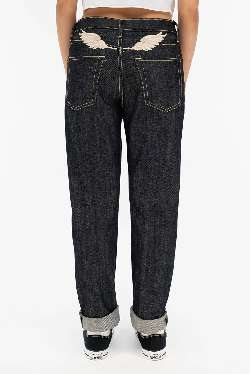 WOMENS BOYFRIEND STYLE JEANS IN RAW - Image 3