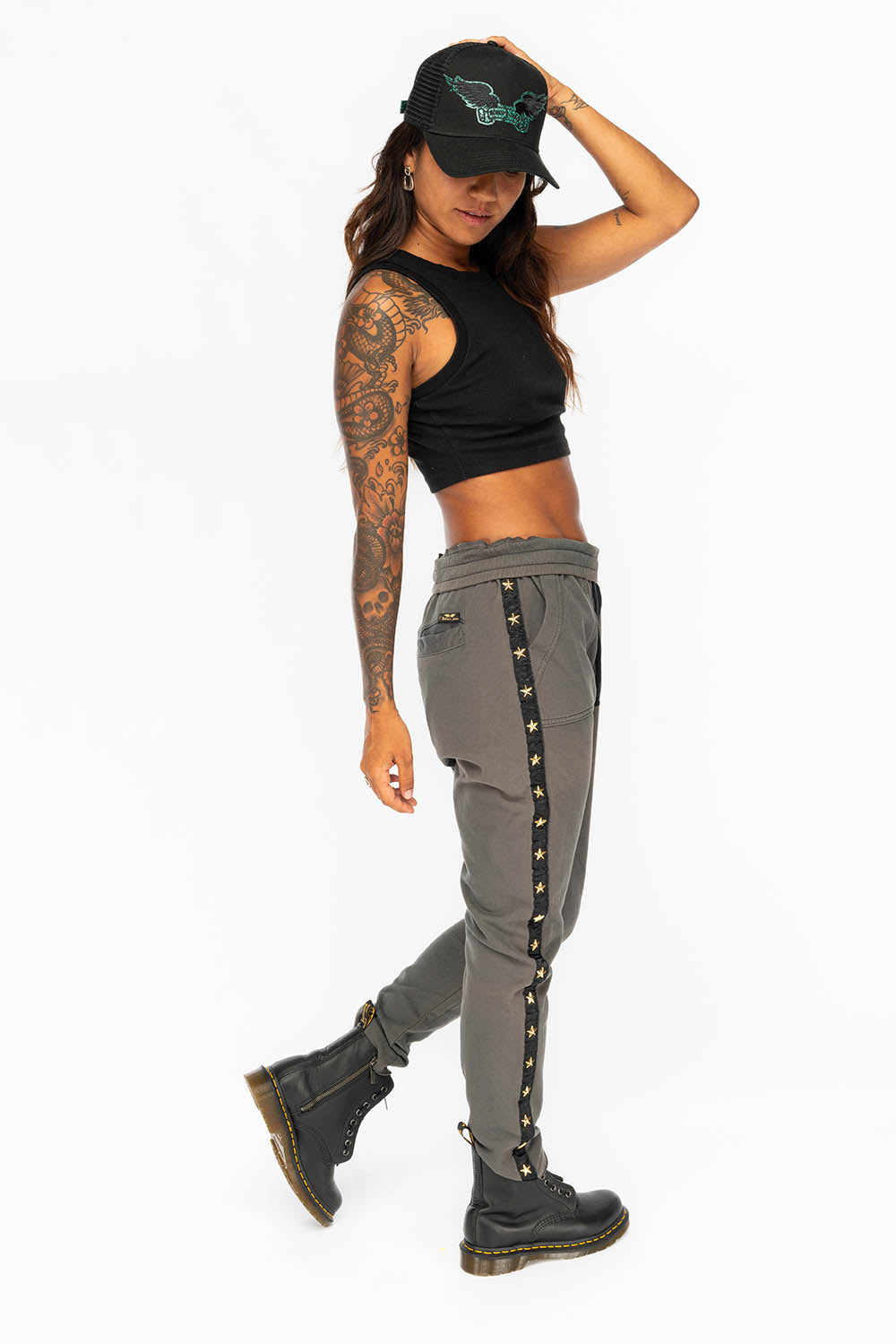 WOMENS JOGGING PANTS IN GREY CHARCOAL - Image 7