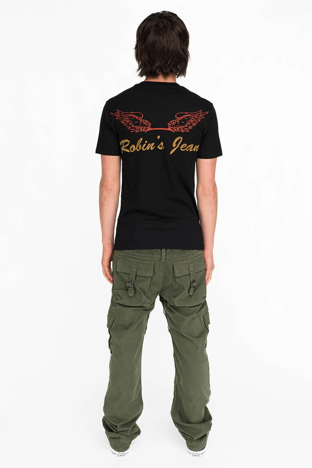SKULL AND CROSS TEE IN BLACK - Image 4