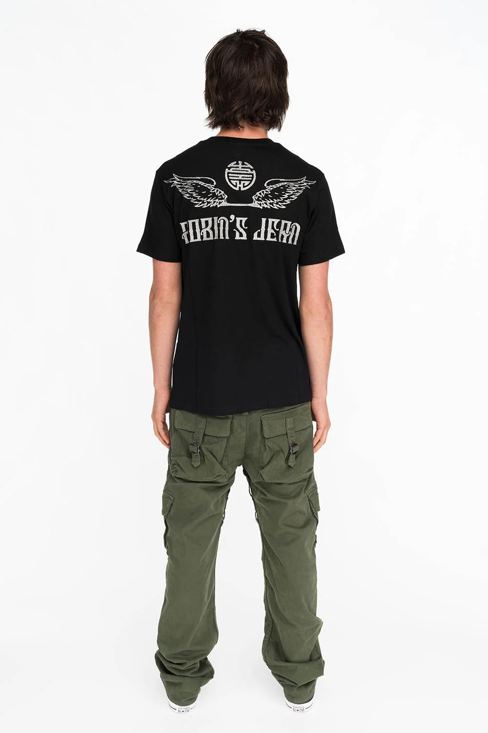 SHISHI LION TEE IN BLACK AND SILVER GLITTER - Image 3