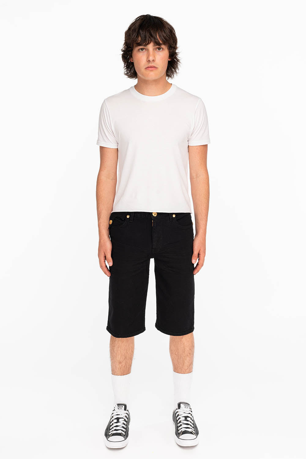 KILLER FLAP SHORTS IN BLACK AND GOLD - Image 4