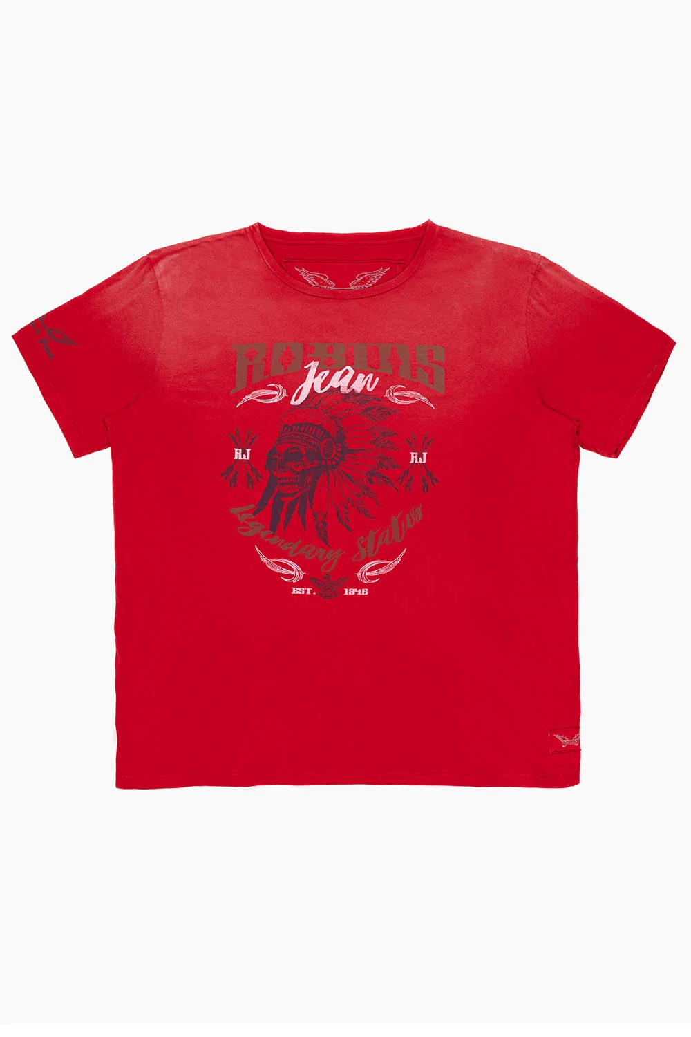 MENS NATIVE AMERICAN LEGENDARY T-SHIRT IN F-UP RED
