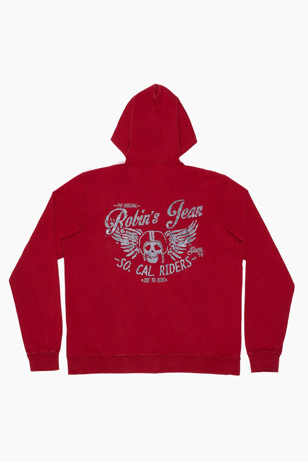 MENS RIDER PULLOVER HOODIE IN RED