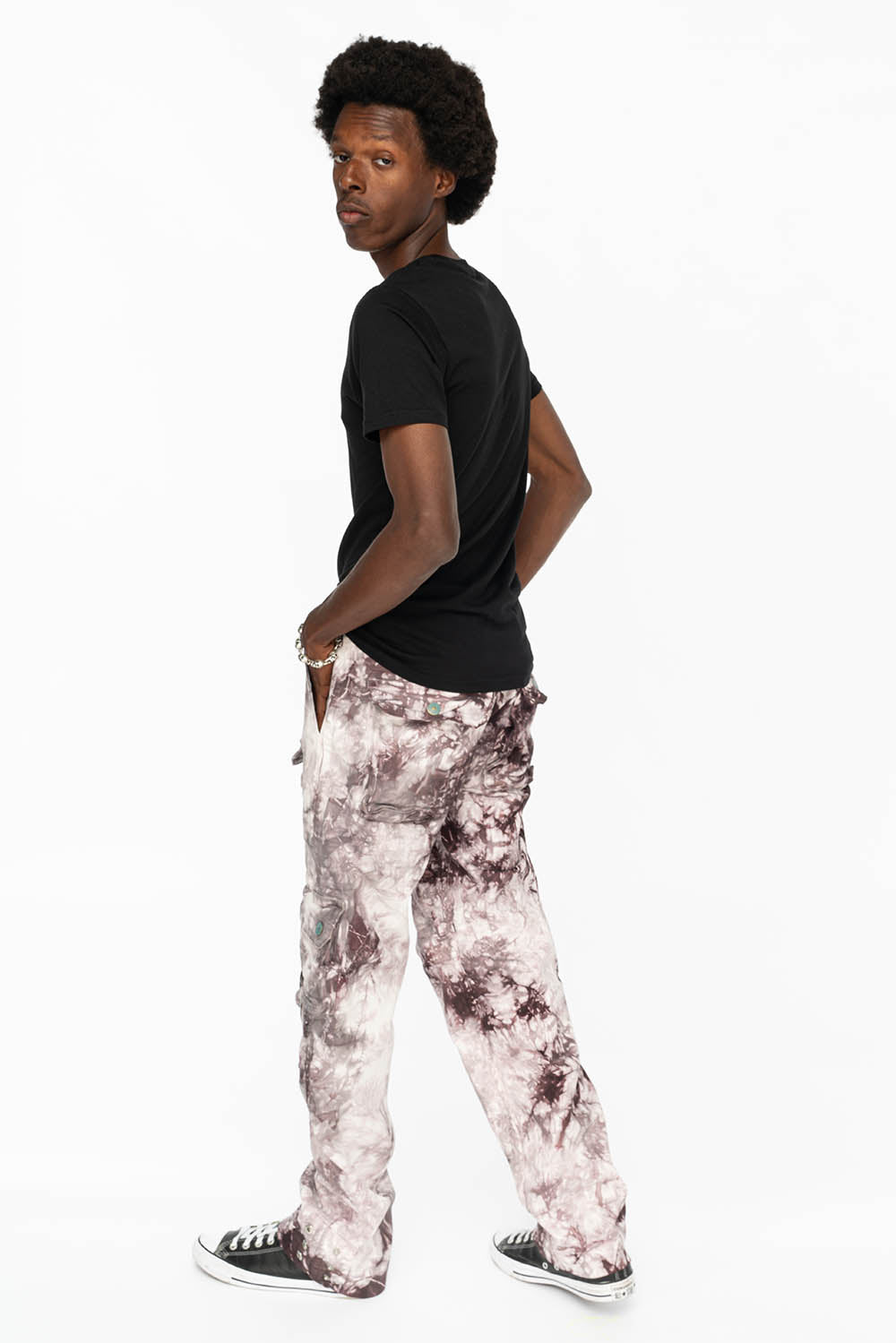 ORIGINAL ROBIN’S JEAN CALL OF DUTY CARGO PANTS IN CRYSTAL TIE DYE PURPLE - Image 3
