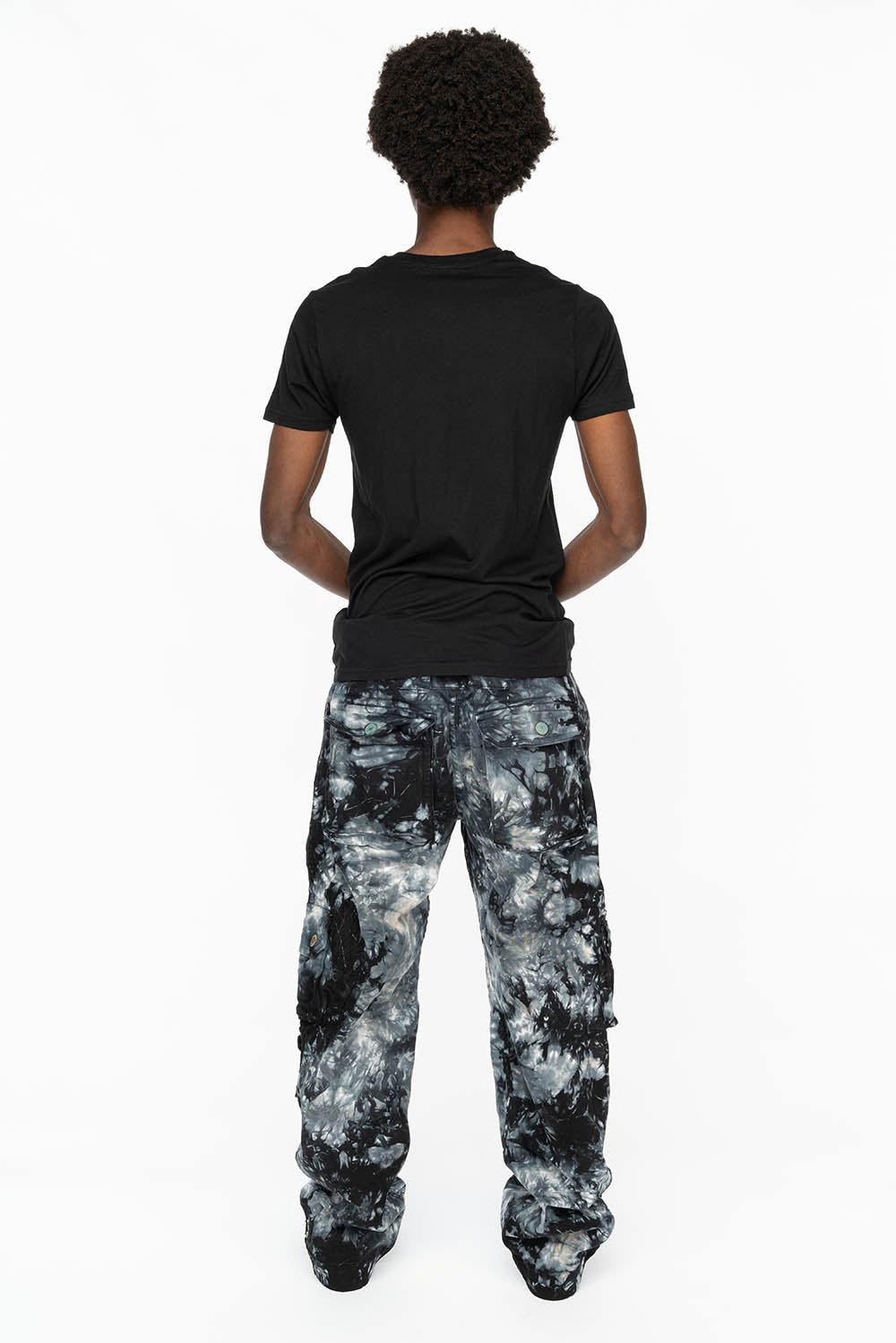 ORIGINAL ROBIN’S JEAN CALL OF DUTY CARGO PANTS IN CRYSTAL TIE DYE BLK - Image 5