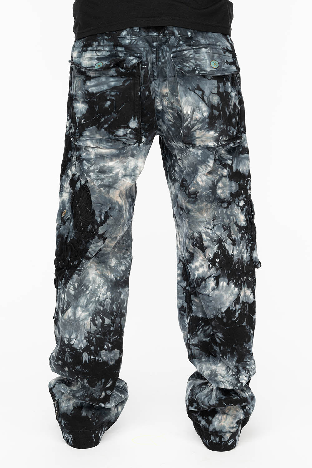 ORIGINAL ROBIN’S JEAN CALL OF DUTY CARGO PANTS IN CRYSTAL TIE DYE BLK - Image 6