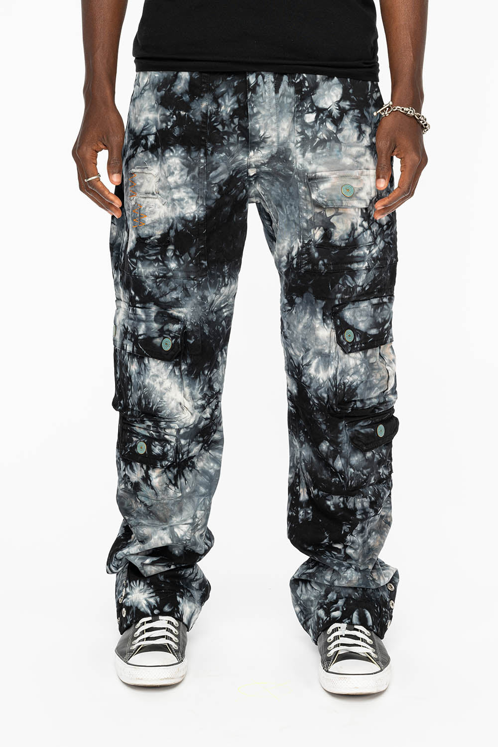 ORIGINAL ROBIN’S JEAN CALL OF DUTY CARGO PANTS IN CRYSTAL TIE DYE BLK - Image 8