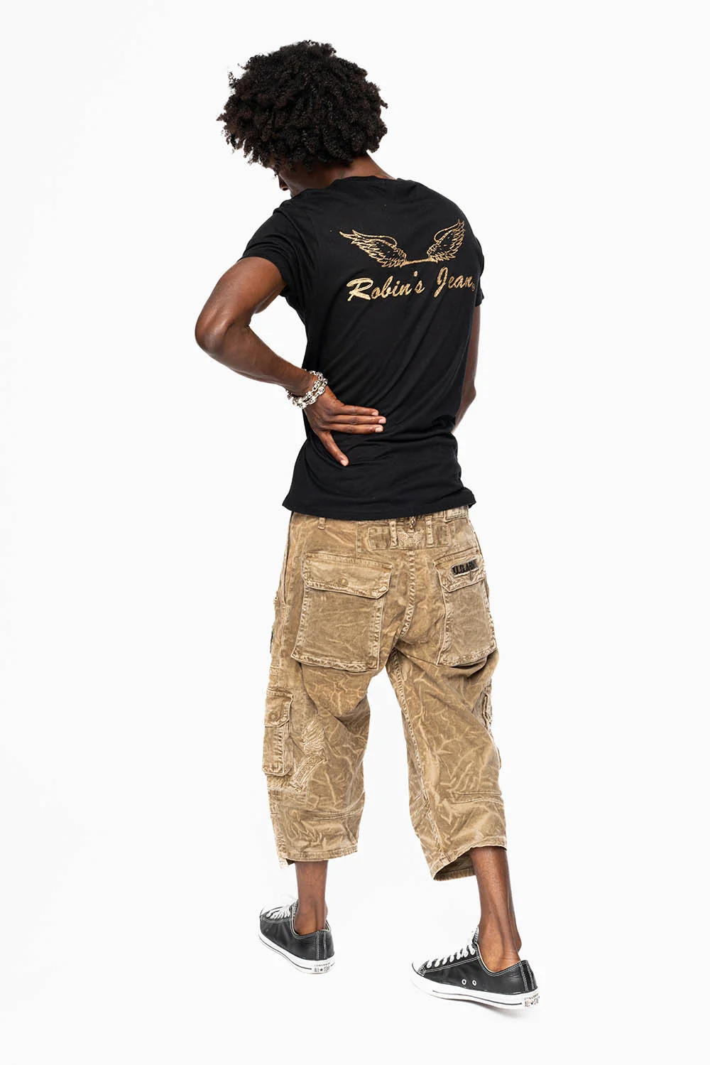 ORIGINAL ROBIN’S JEAN CALL OF DUTY CARGO SHORT IN GHOST KHAKI - Image 7