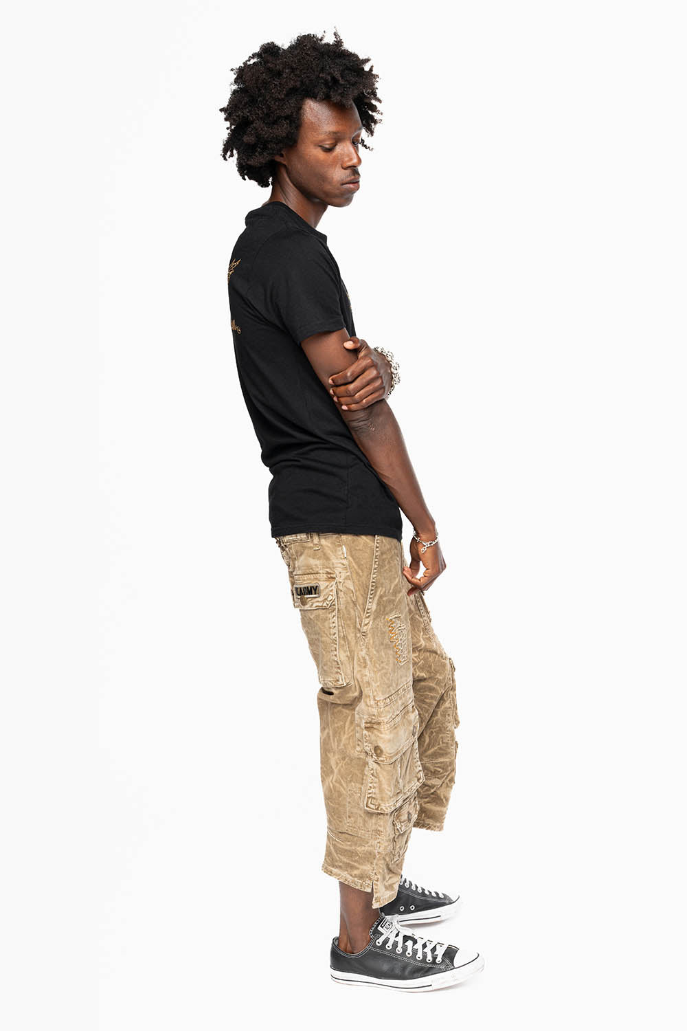 ORIGINAL ROBIN’S JEAN CALL OF DUTY CARGO SHORT IN GHOST KHAKI - Image 8