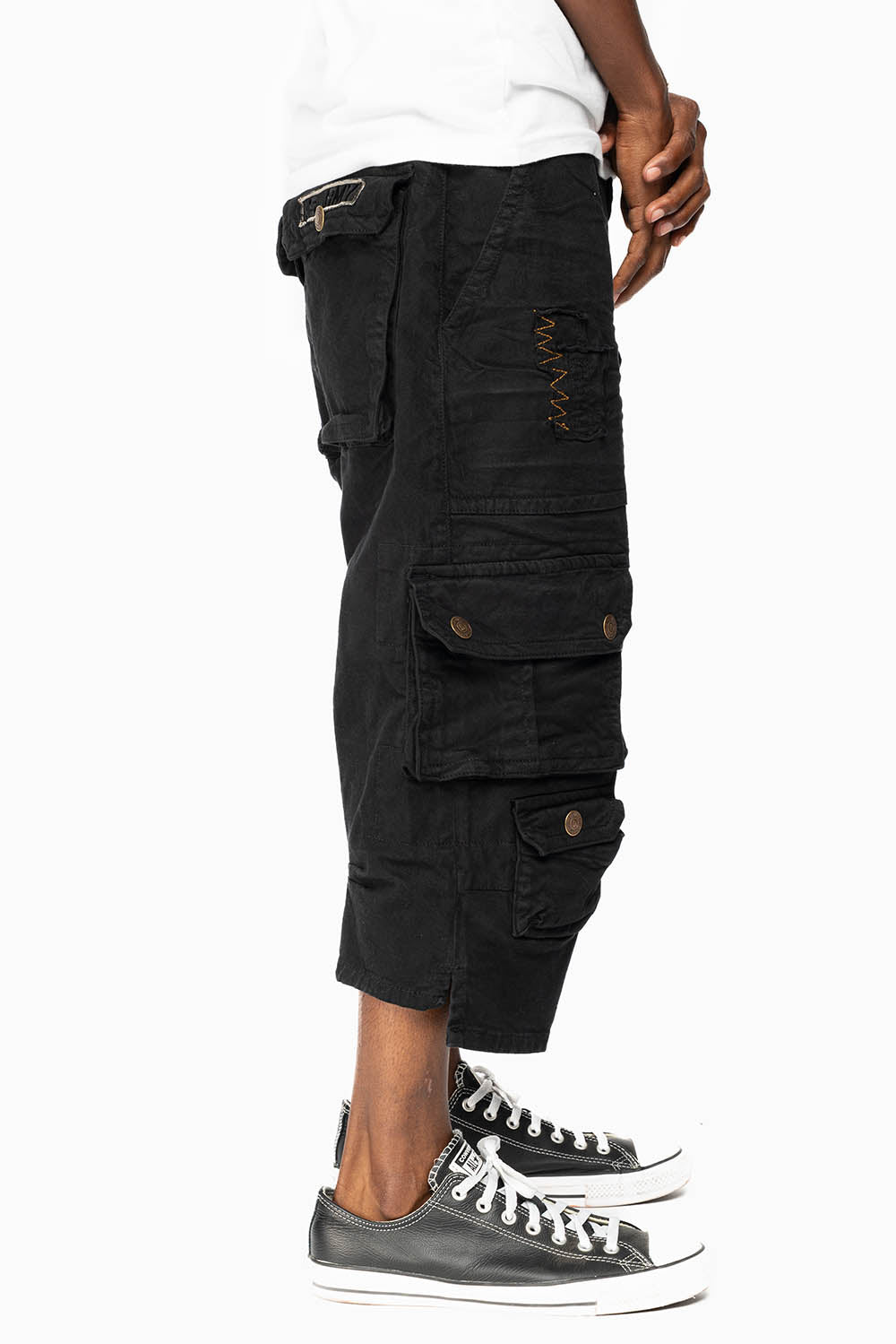 ORIGINAL ROBIN’S JEAN CALL OF DUTY CARGO SHORT IN PURE BLK - Image 4