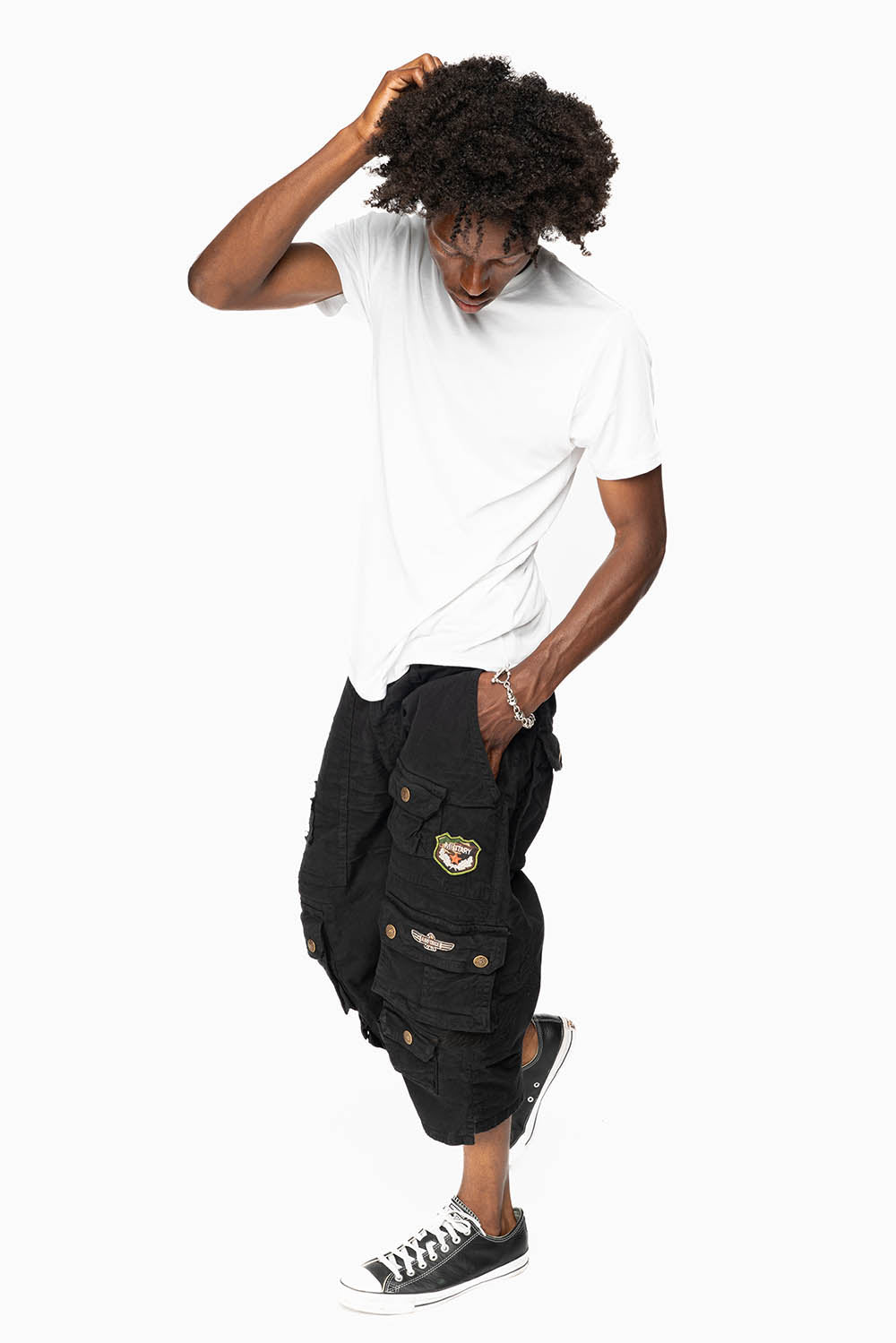 ORIGINAL ROBIN’S JEAN CALL OF DUTY CARGO SHORT IN PURE BLK - Image 6