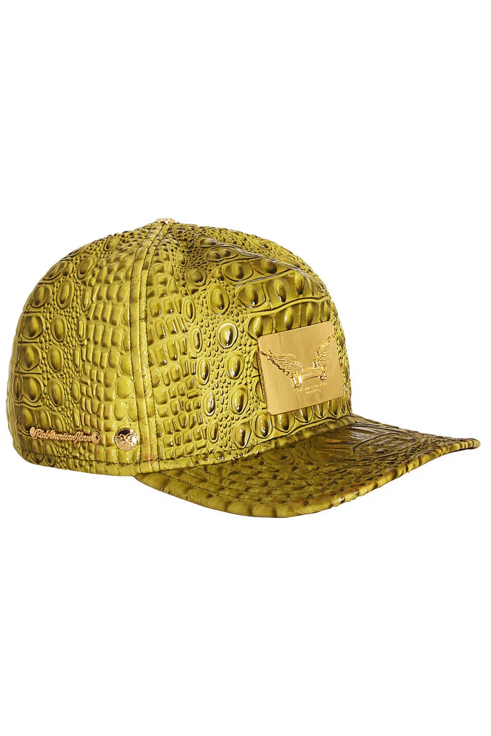 ROBIN'S GOLD TAG CAP IN GREEN CROC - Image 2
