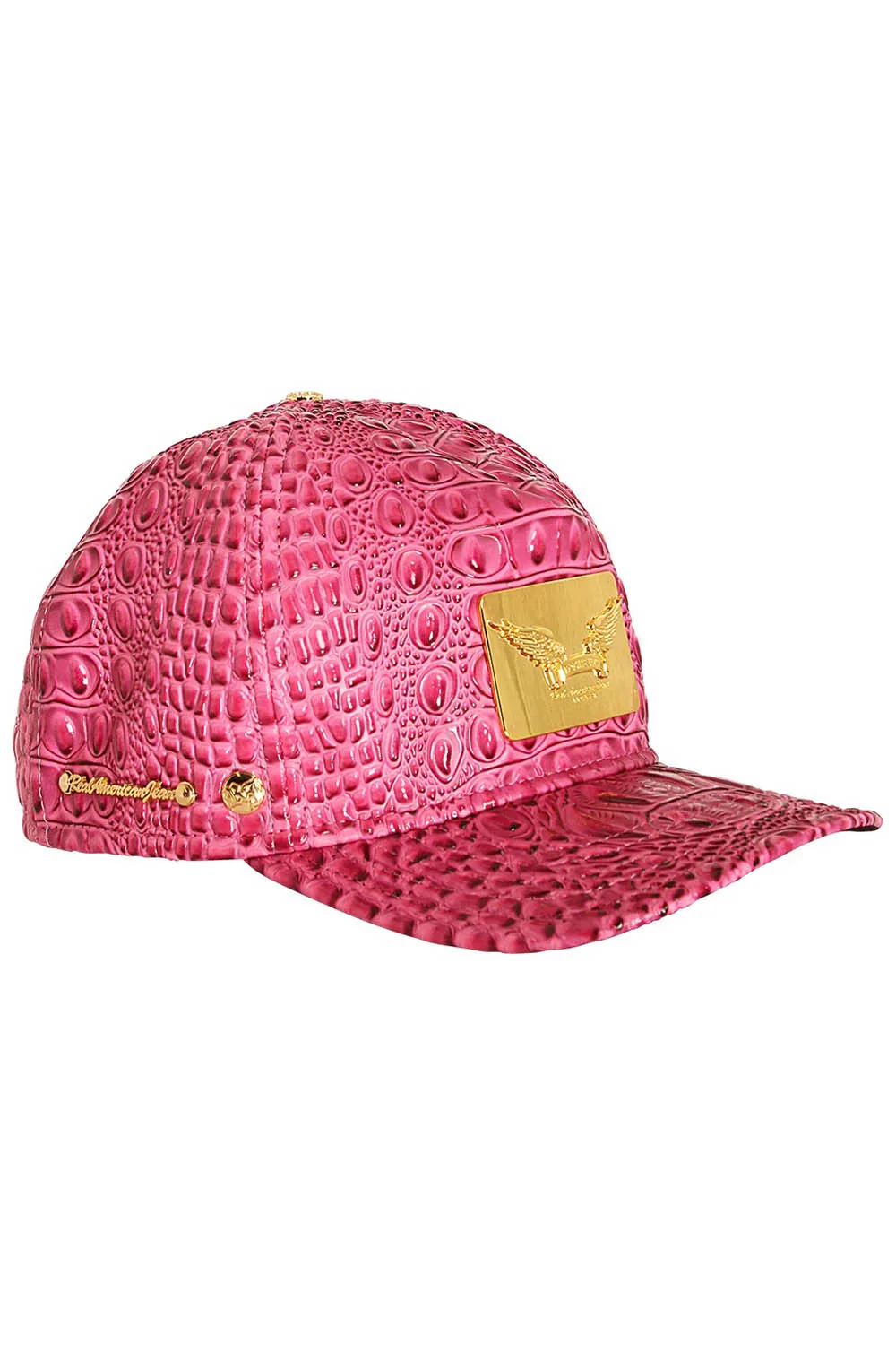 ROBIN'S GOLD TAG CAP IN PINK CROC - Image 2