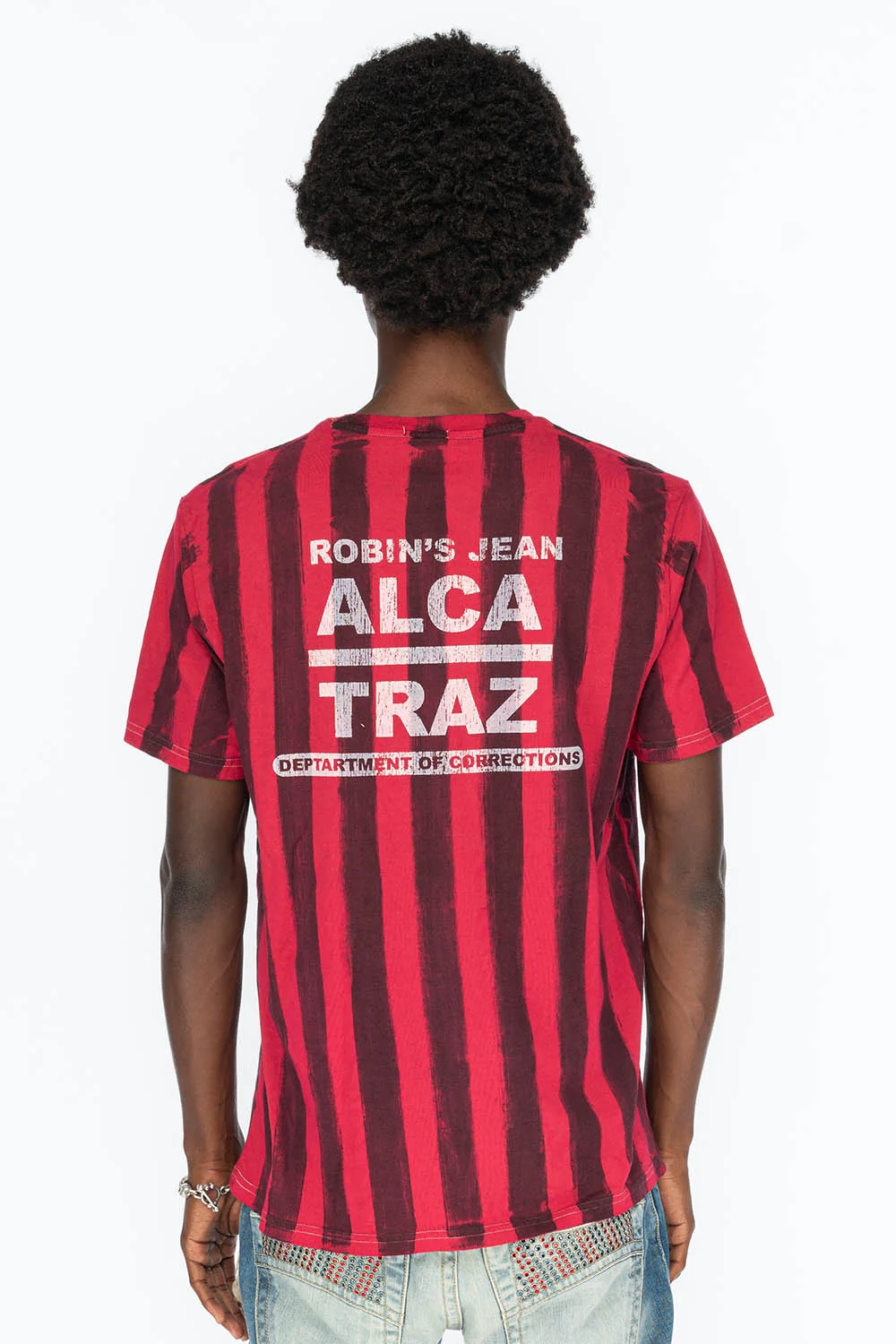 PRISONER BLACK/RED T-SHIRT WITH RJ ALCATRAZ PRINT