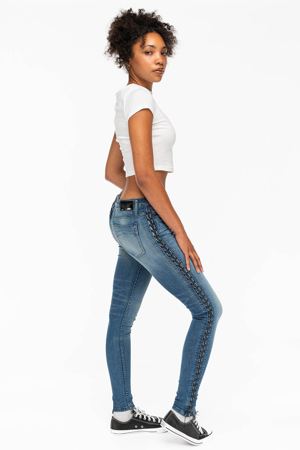 ROBIN'S WOMENS SKINNY MOTO JEANS IN ELROY MEDIUM - Image 5
