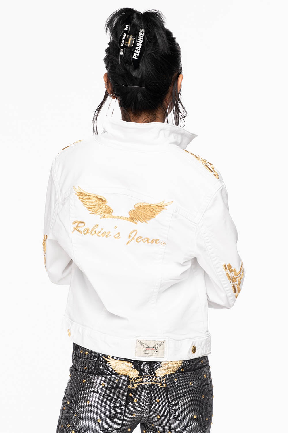 ROBIN'S JEAN DENIM JACKET IN CHAPA WHITE - Image 8