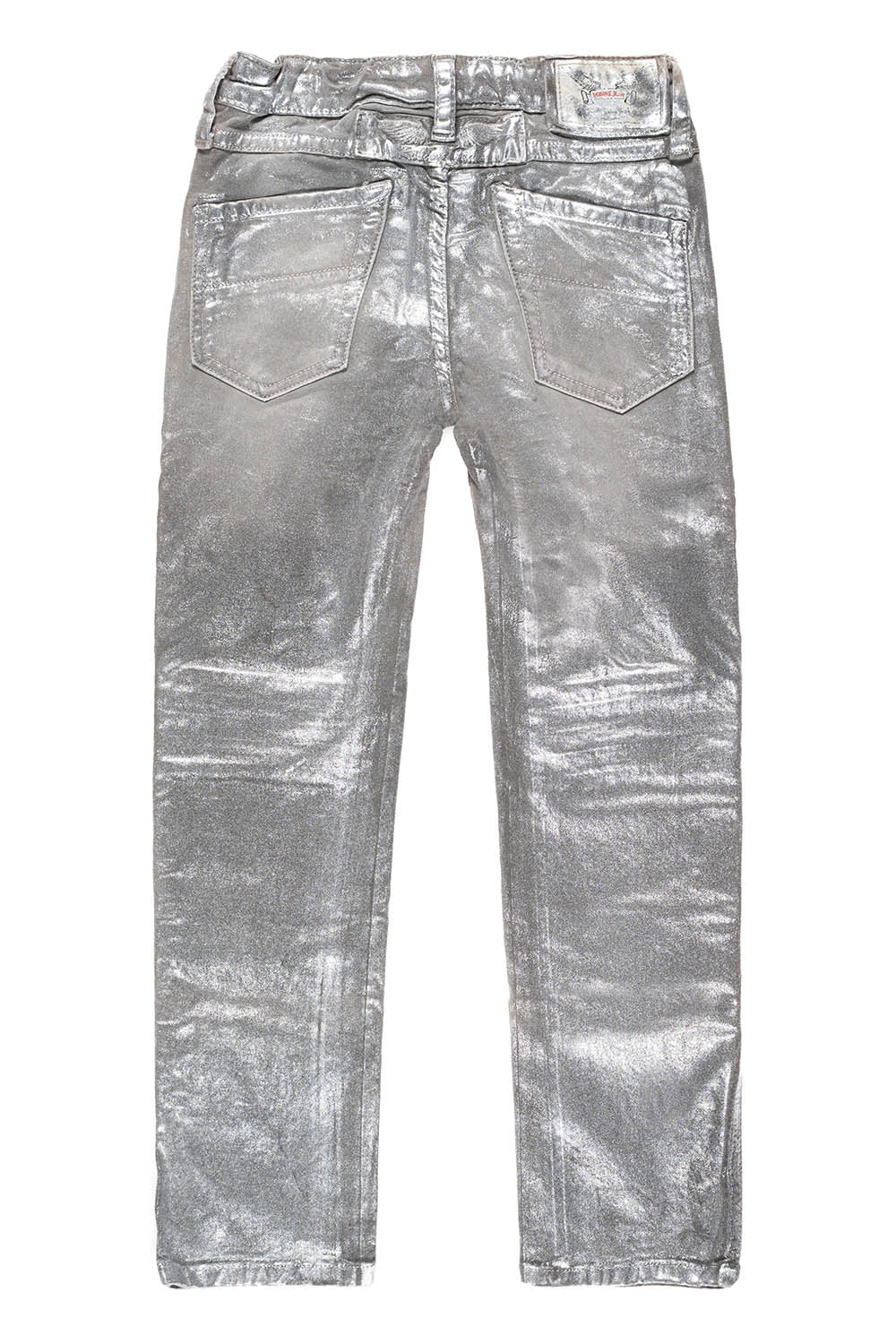 ROBINS KIDS MOTO BIKER JEANS IN GREY LISA SILVER WASH - Image 2