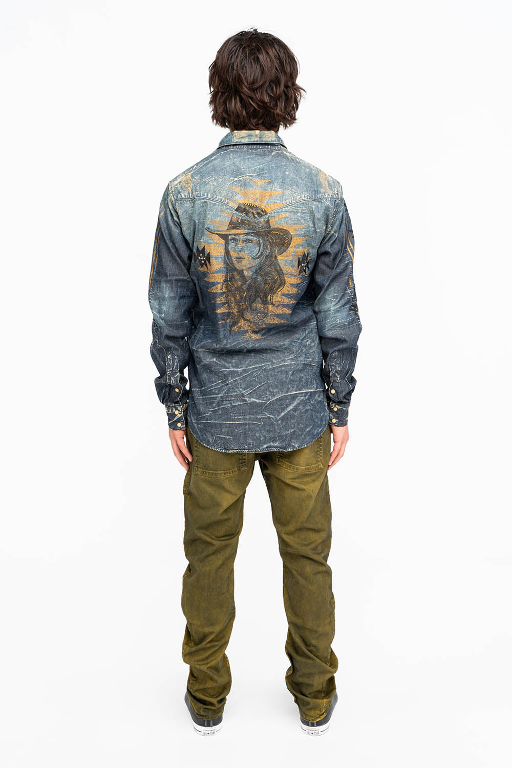MENS CARGO ZIPPER PANTS IN DUSTY YELLOW - Image 5