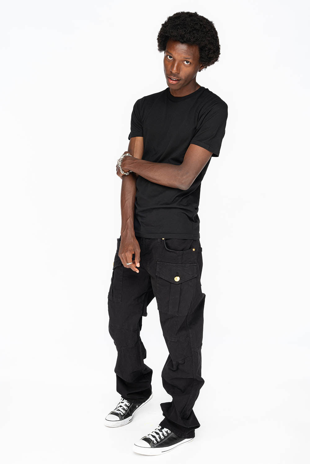 BOMBER POCKET PANTS IN BLACK - Image 5