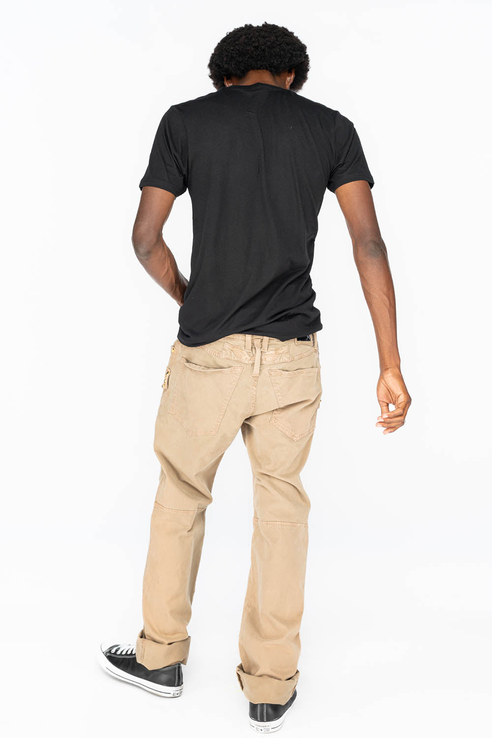 BOMBER POCKET PANTS WITH CRYSTALS IN BEIGE - Image 7
