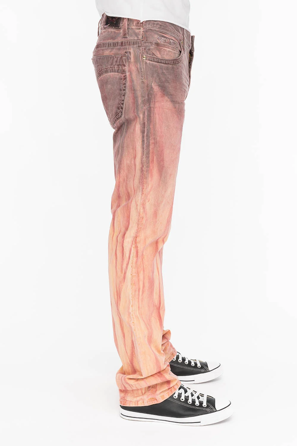 CLASSIC 5 POCKET STRAIGHT LEG JEANS IN FIRE YELLOW - Image 2