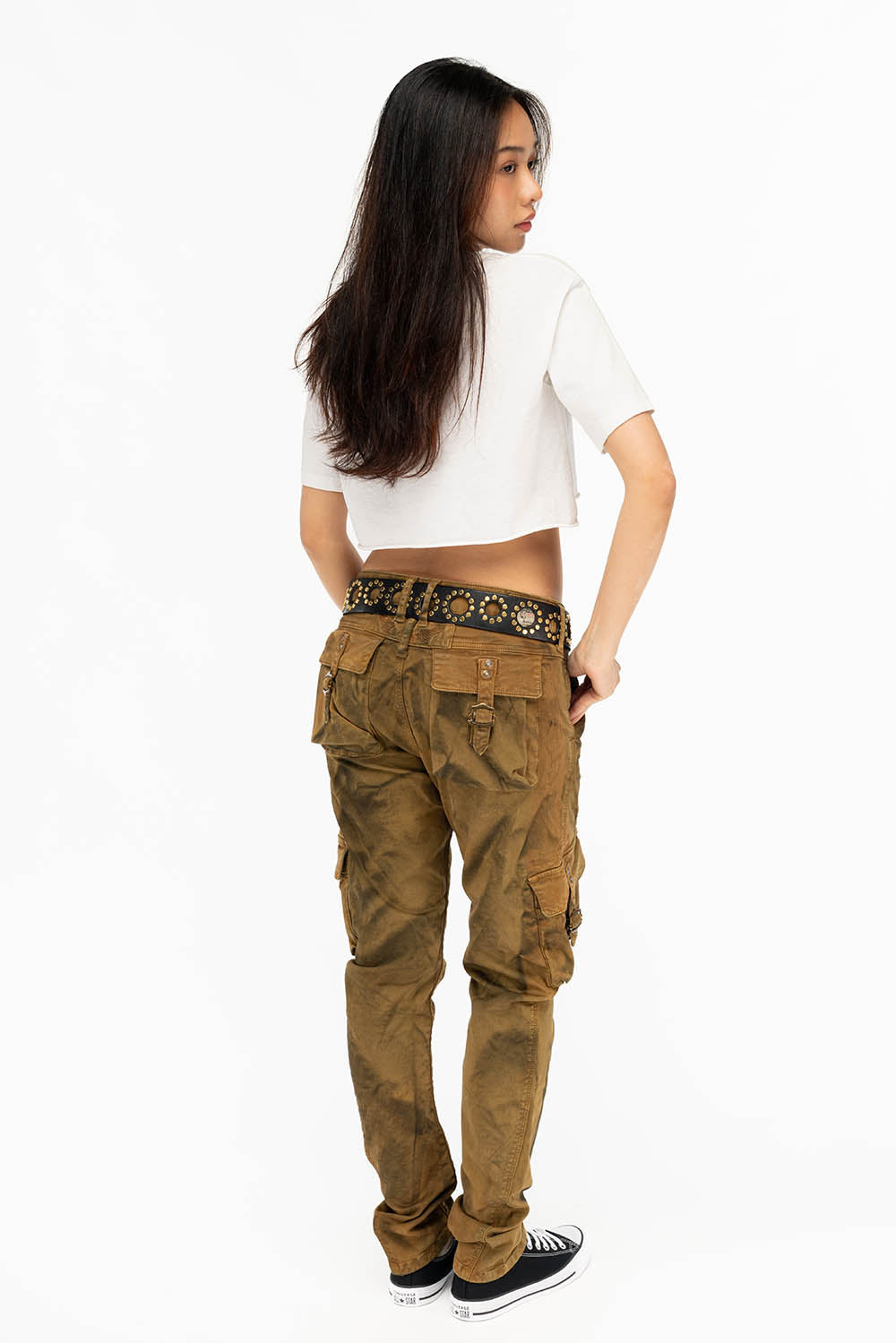 WOMENS MILITARY STYLE CARGO IN SUPERNATURAL OLIVE - Image 5