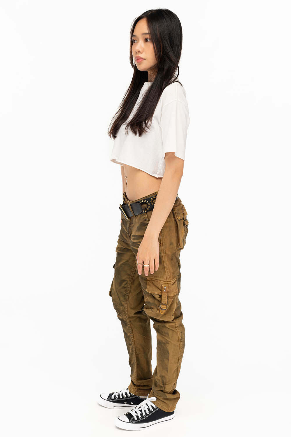 WOMENS MILITARY STYLE CARGO IN SUPERNATURAL OLIVE - Image 7