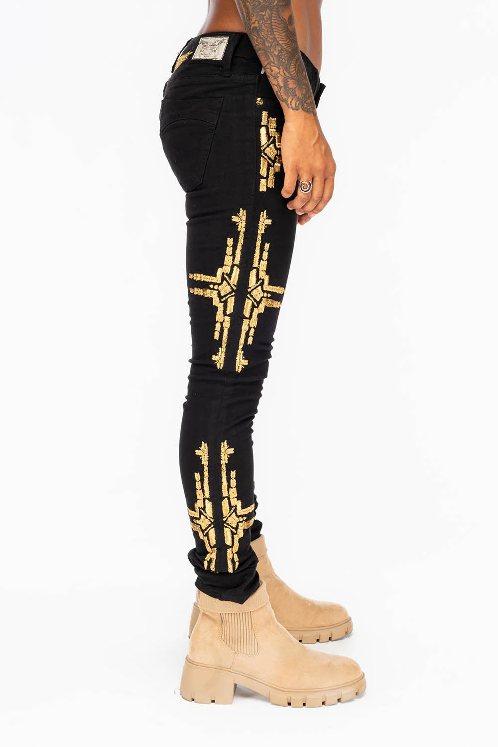 MARILYN SKINNY IN CHAPA BLACK - Image 3