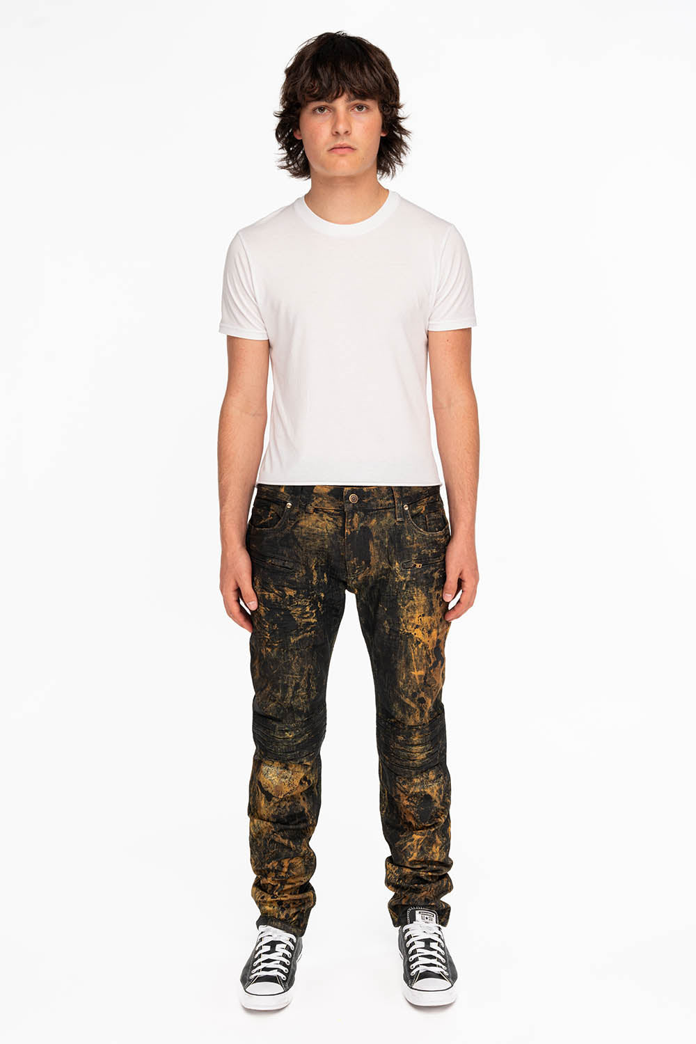MOTO MEN'S BIKER JEANS IN ROBIN LAND - Image 4